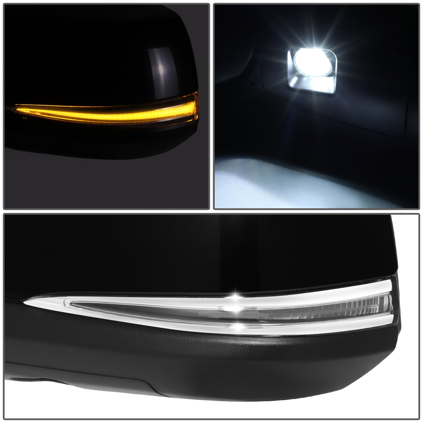 RETROVISOR MIRROR - OE STYLE - TOYOTA HIGHLANDER 2020-2024 - WITH POWER WITH HEATED GLASS WITH SIGNAL WITH BLIND SPOT WITH MEMORY WITH REVERSE TILT - DRIVER LEFT SIDE - BLACK