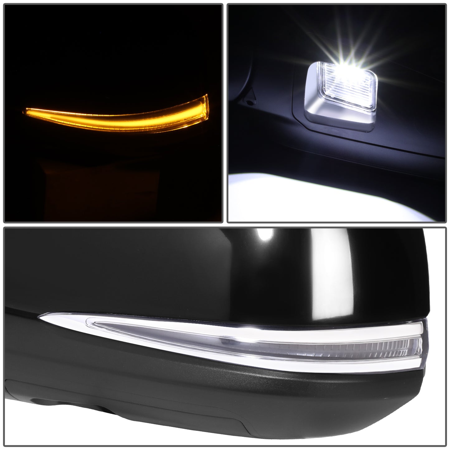 RETROVISOR MIRROR - OE STYLE - TOYOTA SIENNA 2021-2024 - WITH POWER FOLD WITH HEATED WITH SIGNAL WITH MEMORY WITH BLIND SPOT MIRROR - DRIVER LEFT SIDE - BLACK