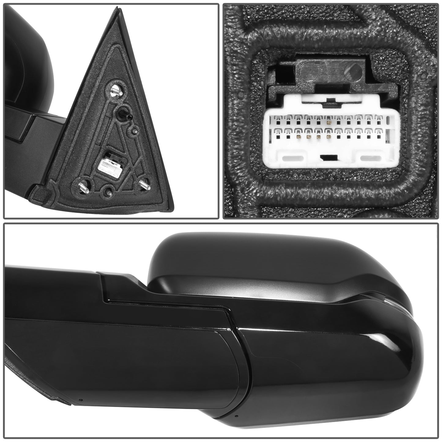 RETROVISOR MIRROR - OE STYLE - TOYOTA TUNDRA 22-24 - WITH POWER WITH HEATED - DRIVER SIDE - PAINT TO MATCH - BLACK