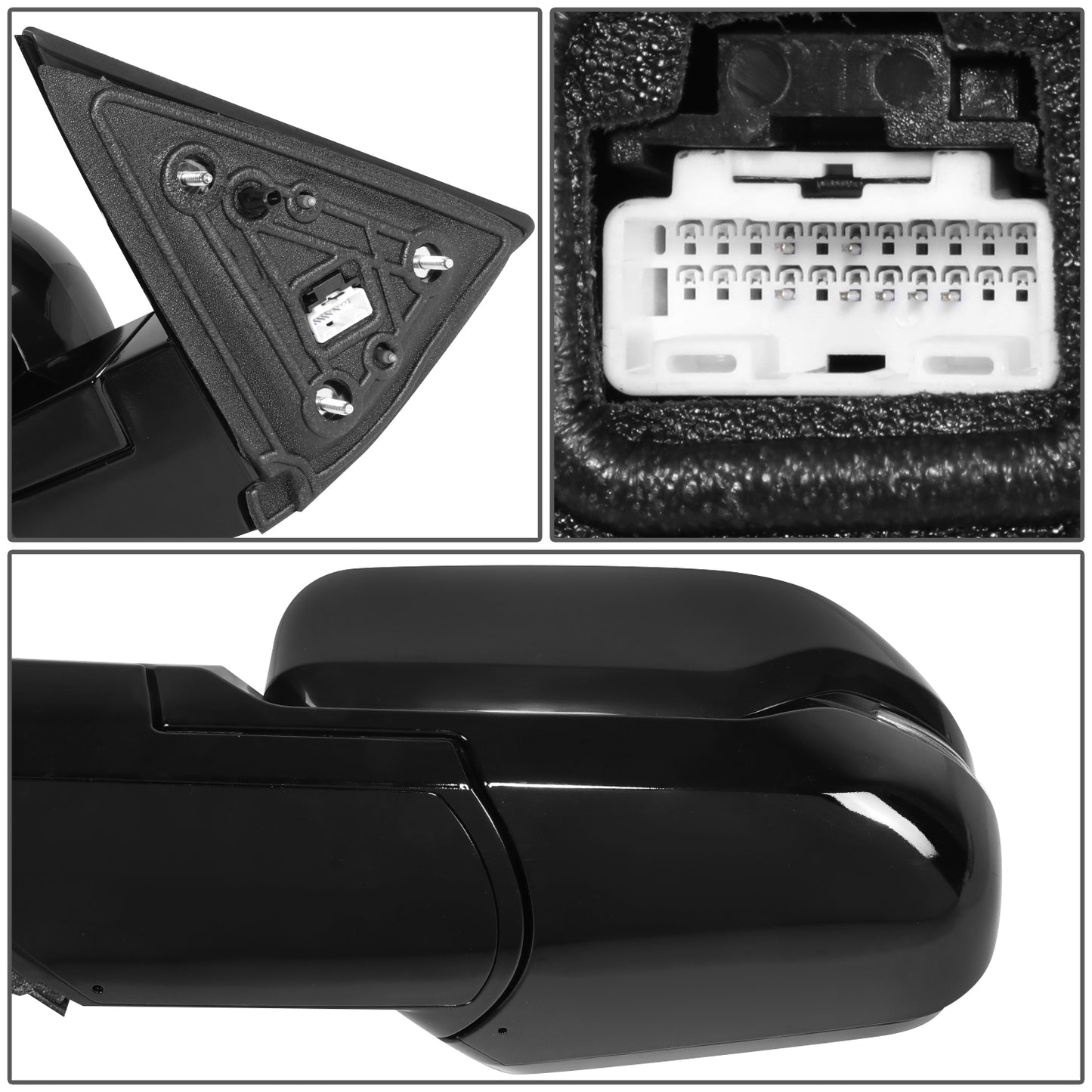 RETROVISOR MIRROR - OE STYLE - TOYOTA TUNDRA 22-24 - WITH POWER WITH HEATED WITH SIGNAL WITH BLIND SPOT - DRIVER SIDE - PAINT TO MATCH - BLACK