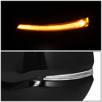 RETROVISOR MIRROR - OE STYLE - TOYOTA TUNDRA 22-24 - WITH POWER WITH HEATED WITH SIGNAL WITH BLIND SPOT - GLOSS COVER - DRIVER SIDE - PAINT TO MATCH - BLACK