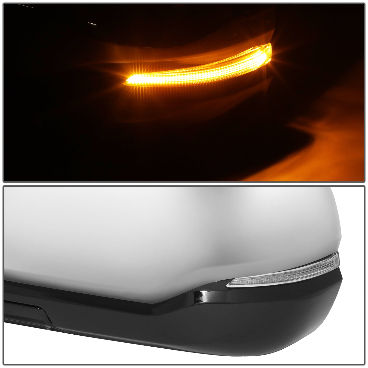 RETROVISOR MIRROR - OE STYLE - TOYOTA TUNDRA 22-24 - WITH POWER WITH HEATED WITH SIGNAL - CHROME COVER - DRIVER SIDE - SMOOTH - BLACK / CHROME