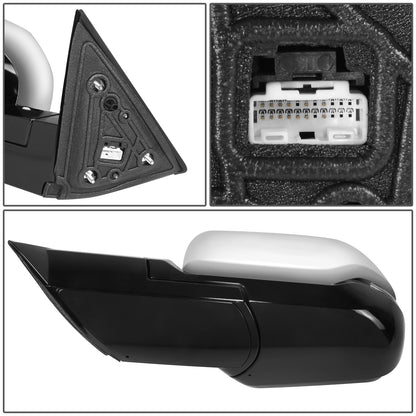 RETROVISOR MIRROR - OE STYLE - TOYOTA TUNDRA 22-24 - WITH POWER WITH HEATED WITH SIGNAL - CHROME COVER - DRIVER SIDE - SMOOTH - BLACK / CHROME