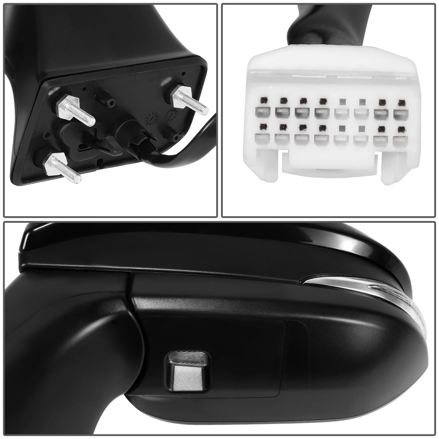 RETROVISOR MIRROR - OE STYLE - TOYOTA VENZA 21-24 - WITH POWER WITH HEATED WITH SIGNAL WITH BLIND SPOT - DRIVER SIDE - PAINT TO MATCH - BLACK