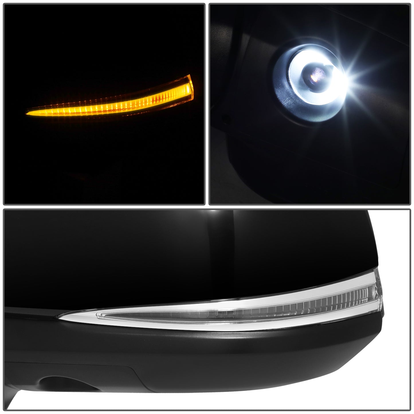 RETROVISOR MIRROR - OE STYLE - TOYOTA HIGHLANDER 20-24 - WITH POWER WITH HEATED GLASS WITH SIGNAL WITH BLIND SPOT WITH MEMORY - DRIVER SIDE - PAINT TO MATCH - BLACK