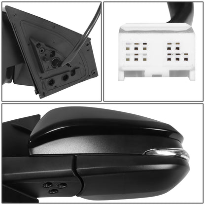 RETROVISOR MIRROR - OE STYLE - TOYOTA RAV4 16-18 - WITH POWER WITH HEATED WITH SIGNAL - DRIVER SIDE - PAINT TO MATCH - BLACK