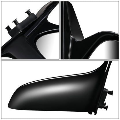 RETROVISOR MIRROR - OEM - 88-92 TOYOTA COROLLA - MANUAL - BLACK MATERIAL - RIGHT