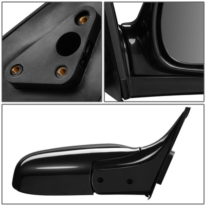 RETROVISOR MIRROR - OEM - 93-97 TOYOTA COROLLA - MANUAL - FOLDING - BLACK MATERIAL - RIGHT