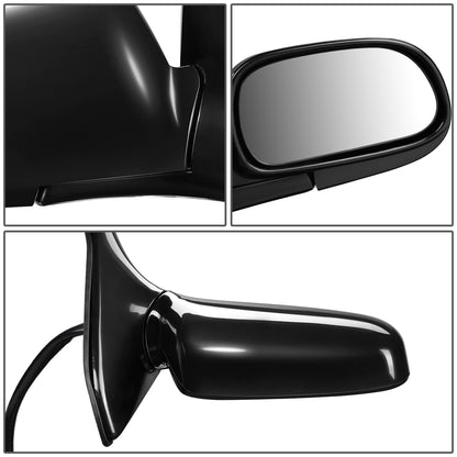 RETROVISOR MIRROR - OEM - 93-97 TOYOTA COROLLA - POWERED - FOLDING - BLACK MATERIAL - RIGHT