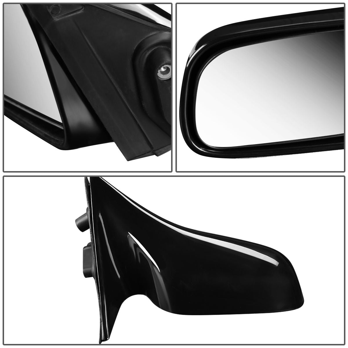 RETROVISOR MIRROR - OEM - 92-96 TOYOTA CAMRY - POWERED - PAINTABLE - BLACK - RIGHT