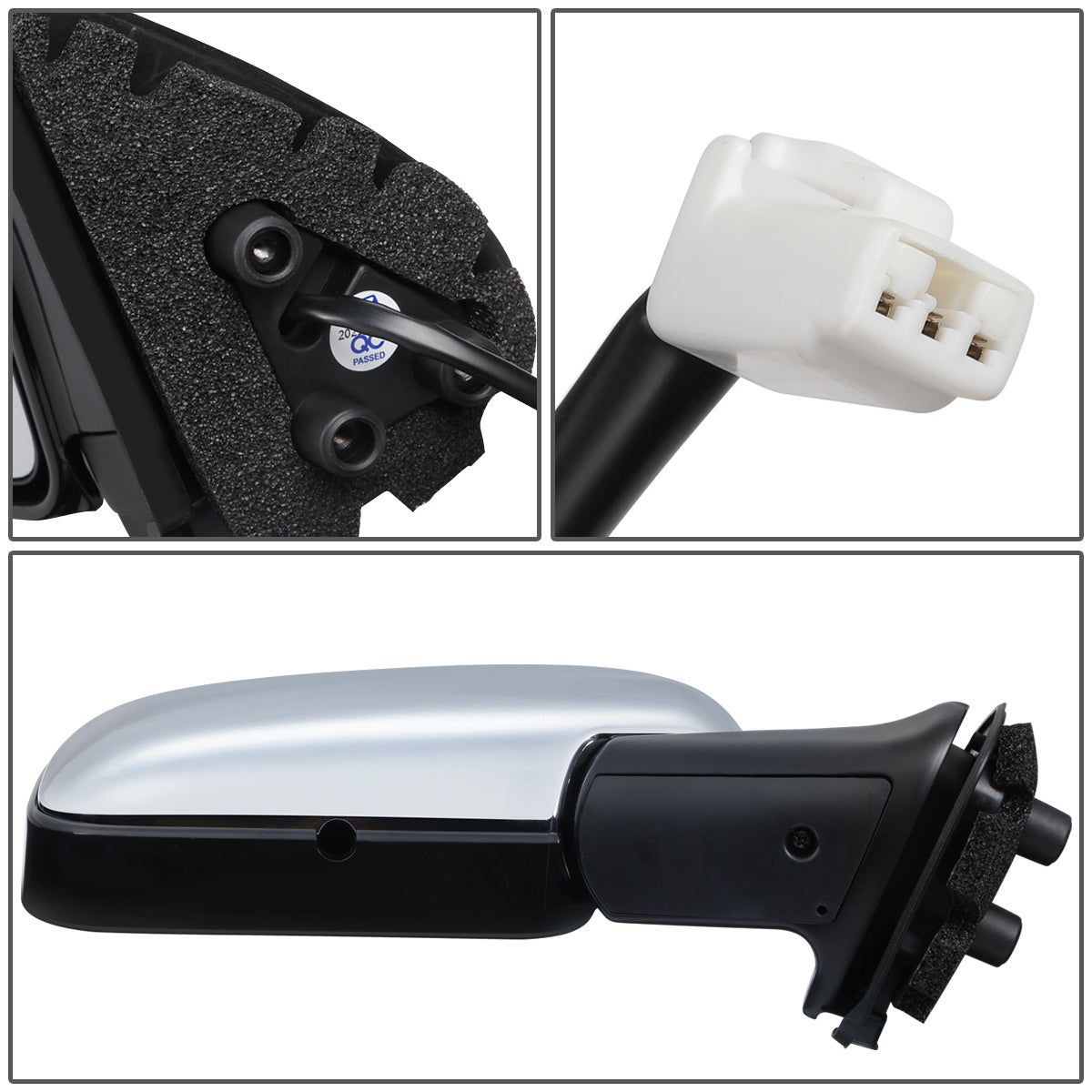 RETROVISOR MIRROR - OEM - 93-98 TOYOTA T100 - POWERED - FOLDING - CHROME COVER - RIGHT