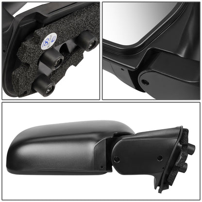 RETROVISOR MIRROR - OEM - 93-98 TOYOTA T100 - MANUAL - BLACK MATERIAL - RIGHT