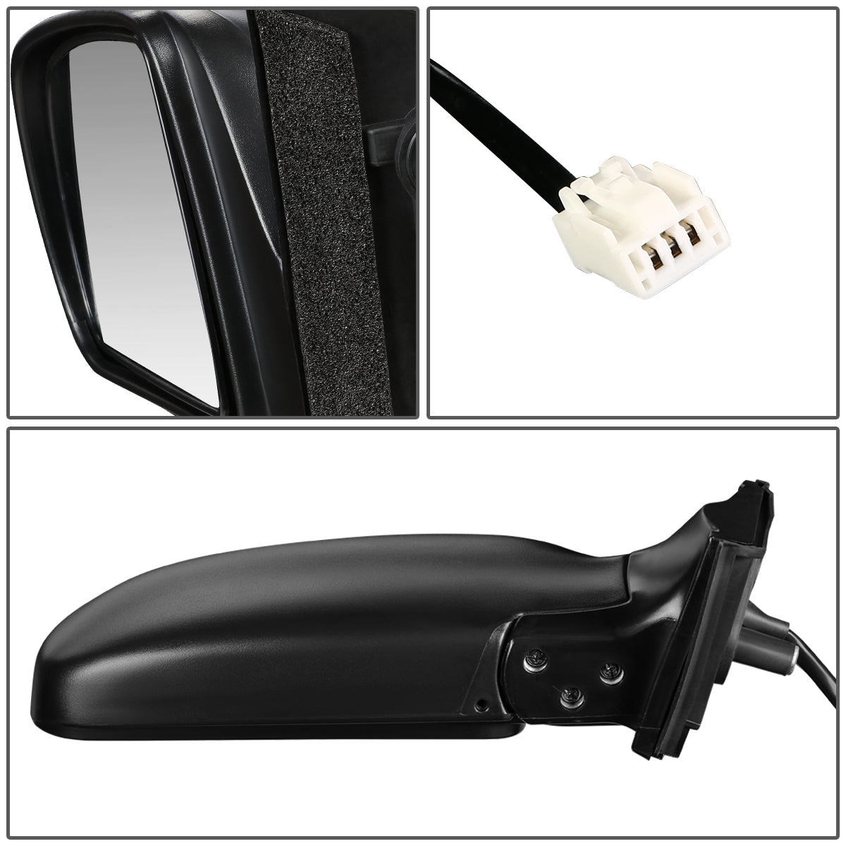 RETROVISOR MIRROR - OEM - 98-03 TOYOTA SIENNA - POWERED - TEXTURED - BLACK - RIGHT