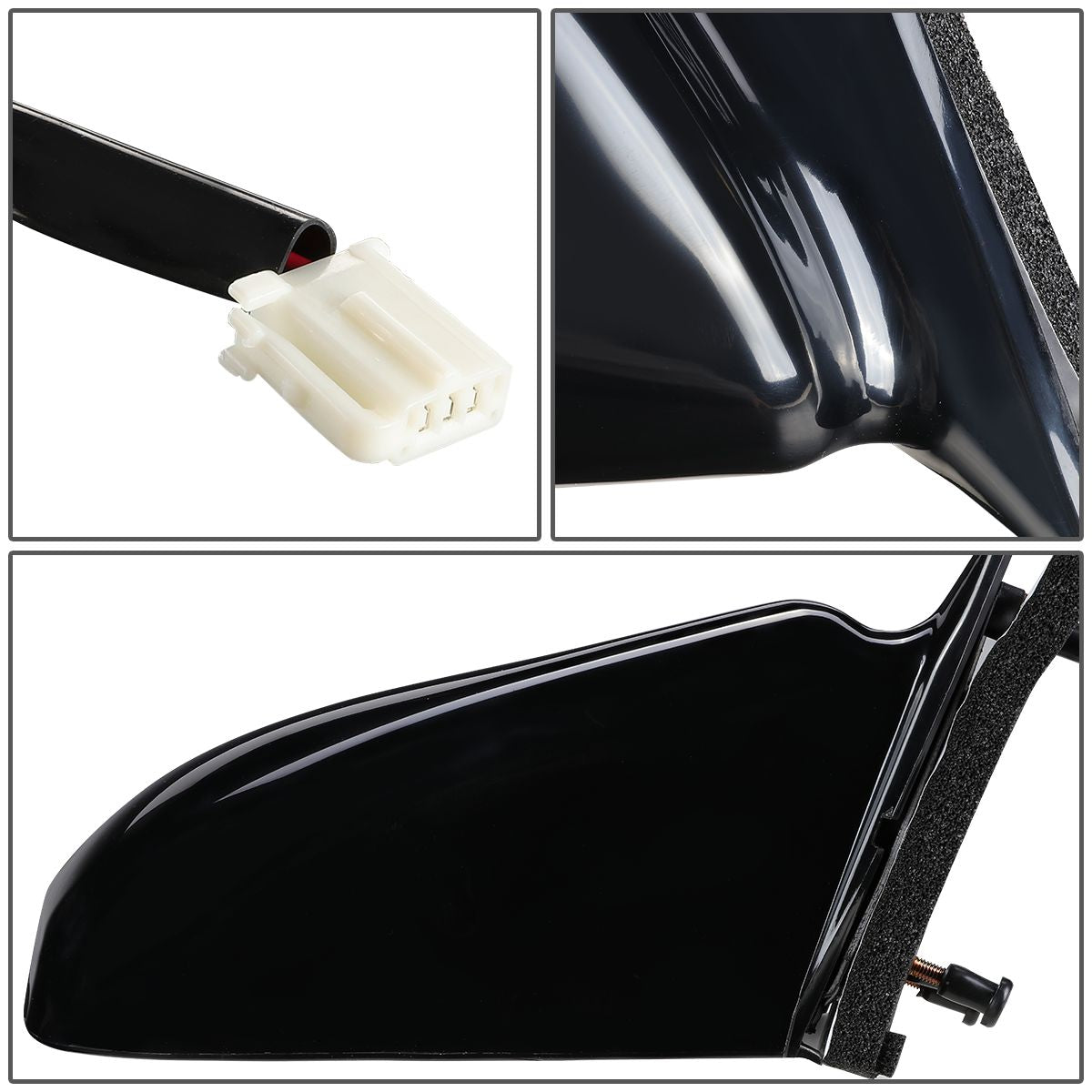 RETROVISOR MIRROR - OEM - 97-01 TOYOTA CAMRY - POWERED - PAINTABLE - BLACK - RIGHT