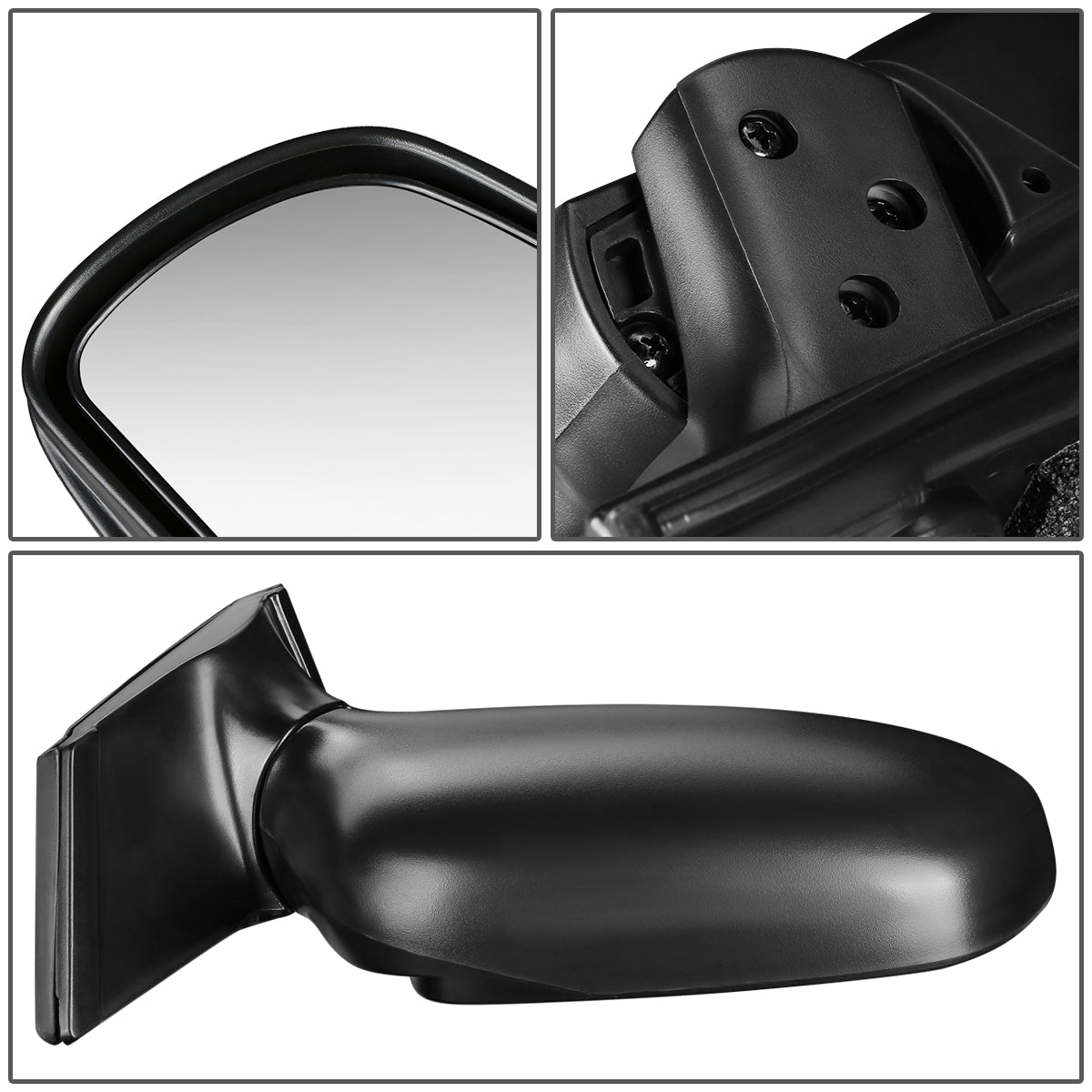 RETROVISOR MIRROR - OEM - 98-03 TOYOTA SIENNA - MANUAL - PAINTABLE - BLACK - RIGHT