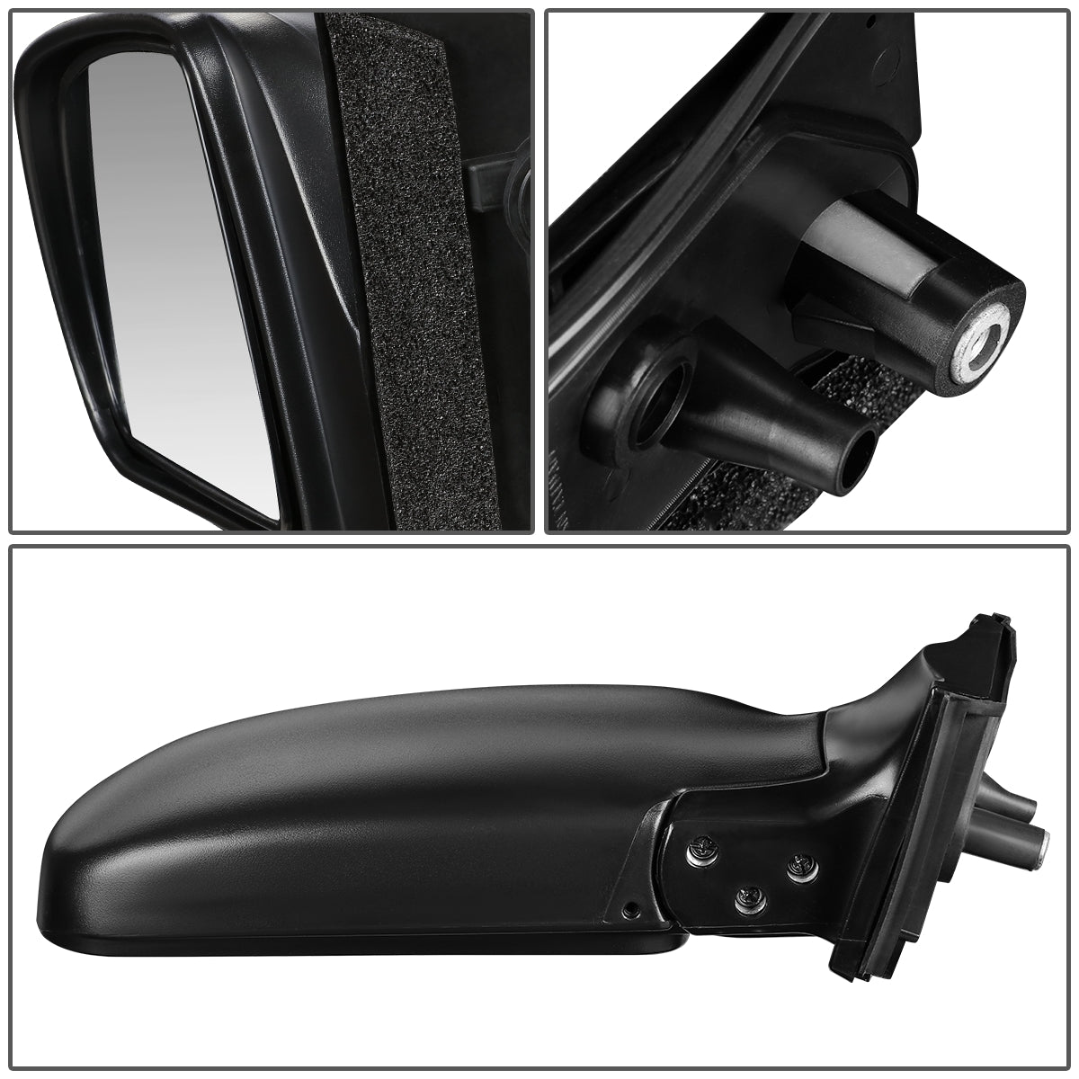 RETROVISOR MIRROR - OEM - 98-03 TOYOTA SIENNA - MANUAL - PAINTABLE - BLACK - RIGHT