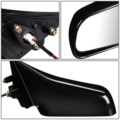 RETROVISOR MIRROR - OEM - 92-96 TOYOTA CAMRY - POWERED - PAINTABLE - BLACK - RIGHT