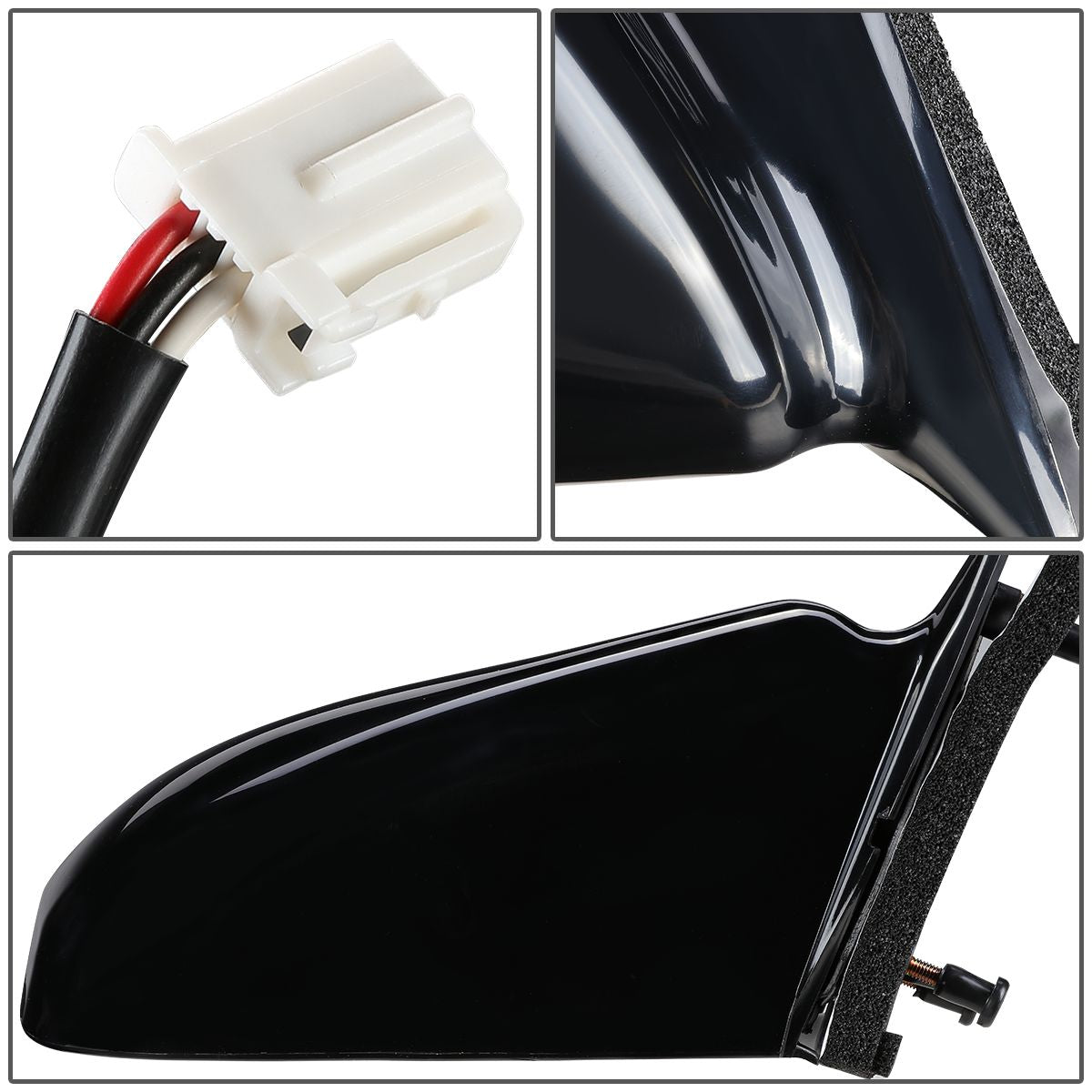 RETROVISOR MIRROR - OEM - 97-01 TOYOTA CAMRY - POWERED - PAINTABLE - BLACK - RIGHT