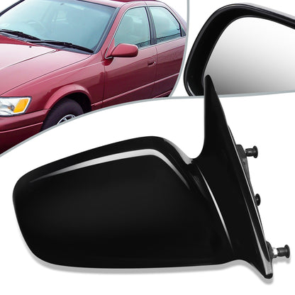 RETROVISOR MIRROR - OEM - 97-01 TOYOTA CAMRY - MANUAL - BLACK MATERIAL - RIGHT