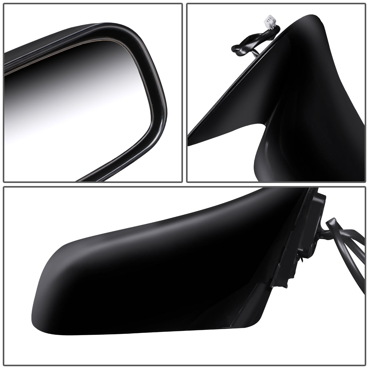 RETROVISOR MIRROR - OEM - 95-99 TOYOTA AVALON - POWERED - BLACK MATERIAL - RIGHT