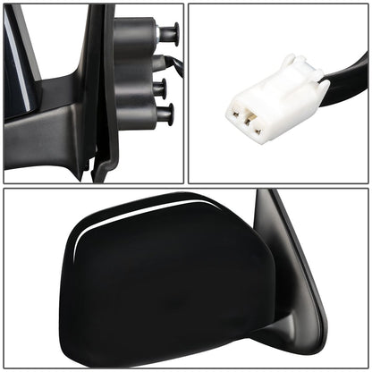 RETROVISOR MIRROR - OEM - 01-04 TOYOTA TACOMA - POWER MIRROR ADJUSTMENT - W/O HEAT - PAINTABLE - DOES NOT FIT S-RUNNER MODELS - BLACK - RIGHT