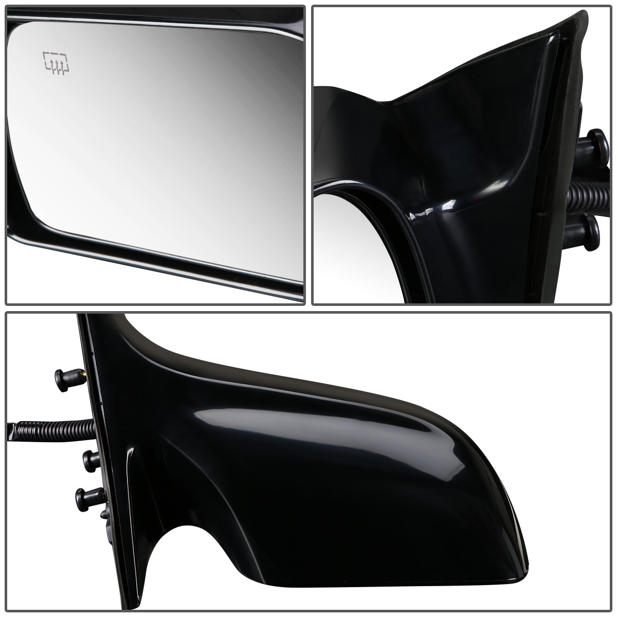 RETROVISOR MIRROR - OEM - 00-04 TOYOTA AVALON - POWERED - HEATED - PAINTABLE - BLACK - RIGHT