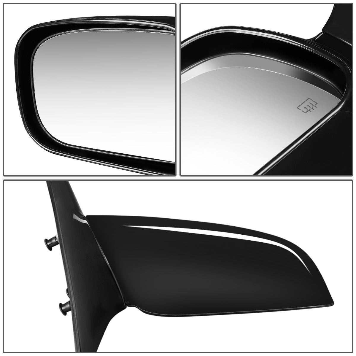 RETROVISOR MIRROR - OEM - 02-06 TOYOTA CAMRY - POWERED - HEATED - PAINTABLE - BLACK - RIGHT