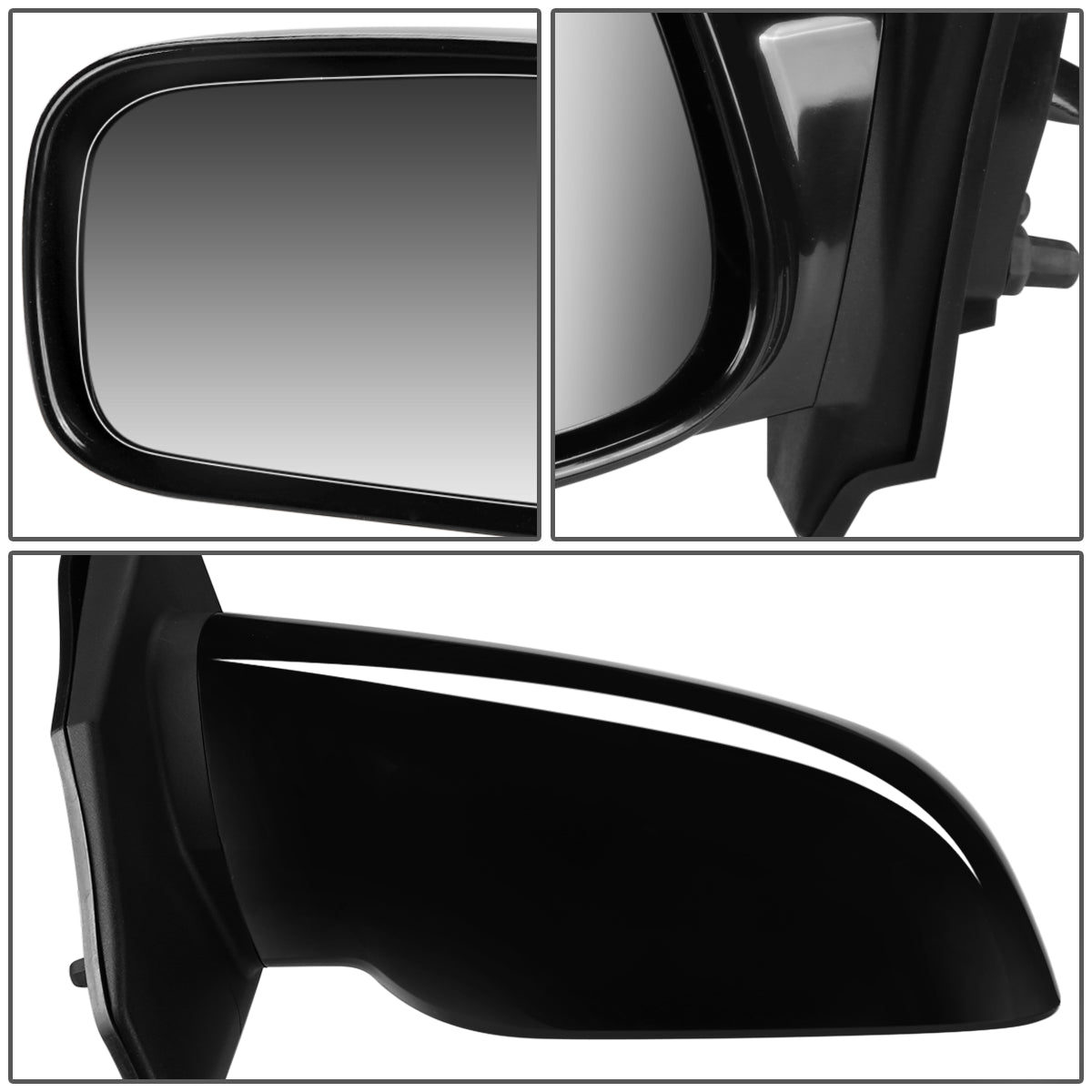 RETROVISOR MIRROR - OEM - 03-08 TOYOTA COROLLA - POWERED - PAINTABLE - BLACK - RIGHT