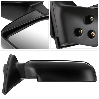 RETROVISOR MIRROR - OEM - 96-02 TOYOTA 4RUNNER - MANUAL - FOLDING - BLACK MATERIAL - RIGHT