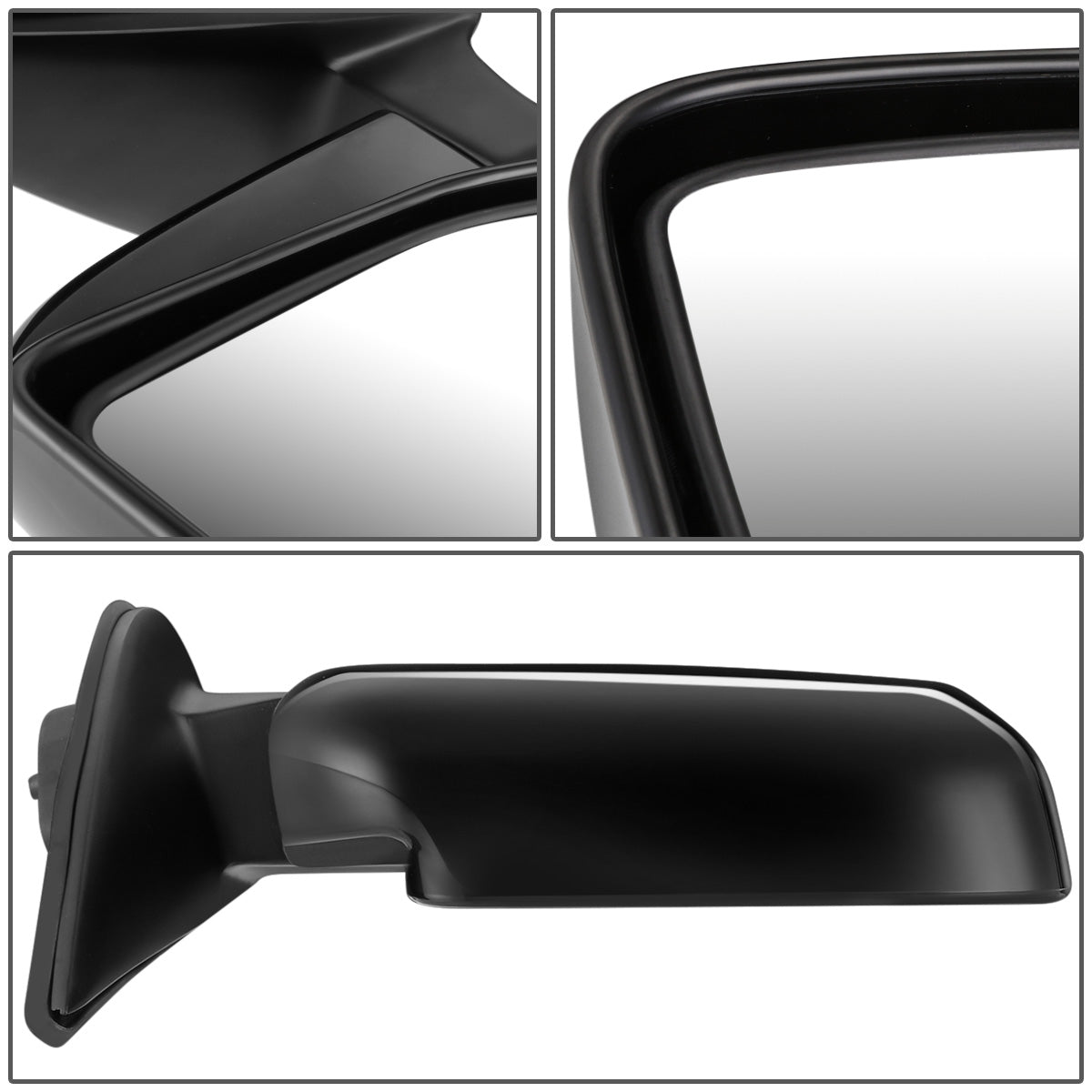 RETROVISOR MIRROR - OEM - 96-02 TOYOTA 4RUNNER - POWERED - FOLDING - BLACK MATERIAL - RIGHT