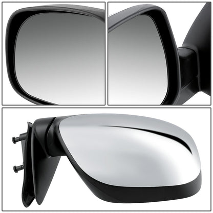 RETROVISOR MIRROR - OEM - 00-04 TOYOTA TUNDRA - POWER MIRROR ADJUSTMENT - W/O HEAT - FOLDING - CHROME - LEFT