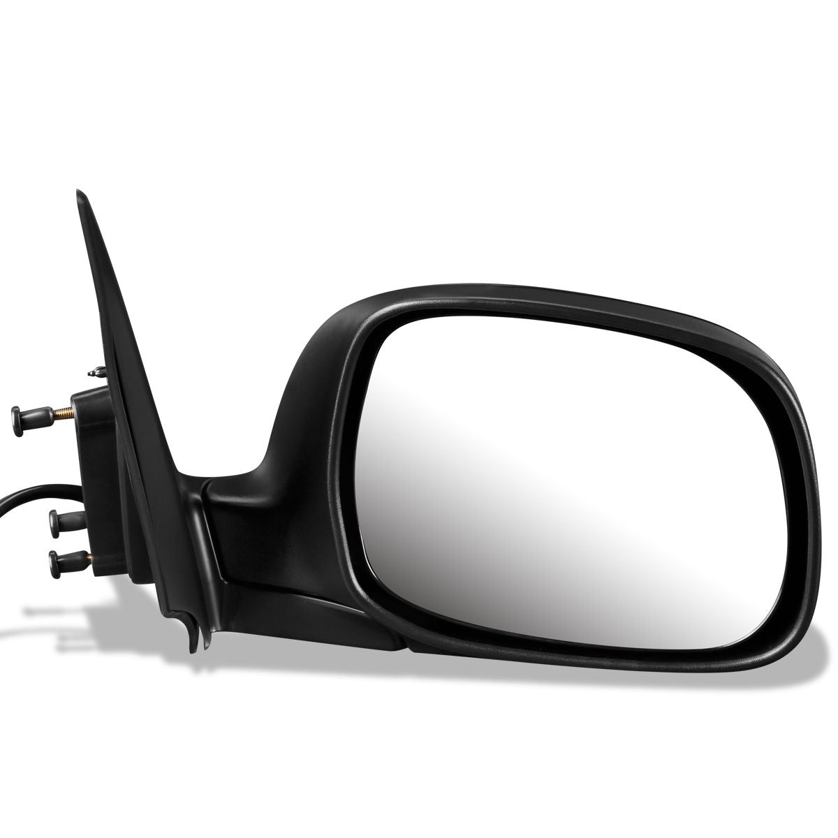 RETROVISOR MIRROR - OEM - 04-06 TOYOTA TUNDRA CREW CAB / 01-07 TOYOTA SEQUOIA - POWER MIRROR ADJUSTMENT - HEATED - TEXTURED/ CAP PAINTABLE - BLACK - RIGHT