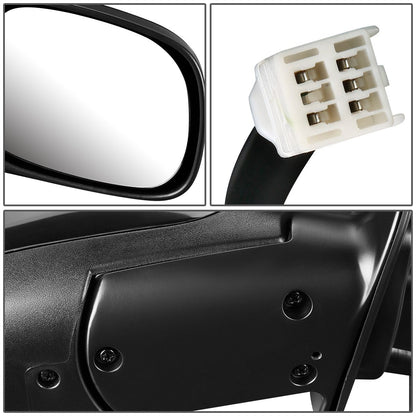 RETROVISOR MIRROR - OEM - 04-06 TOYOTA TUNDRA CREW CAB / 01-07 TOYOTA SEQUOIA - POWER MIRROR ADJUSTMENT - HEATED - TEXTURED/ CAP PAINTABLE - BLACK - RIGHT