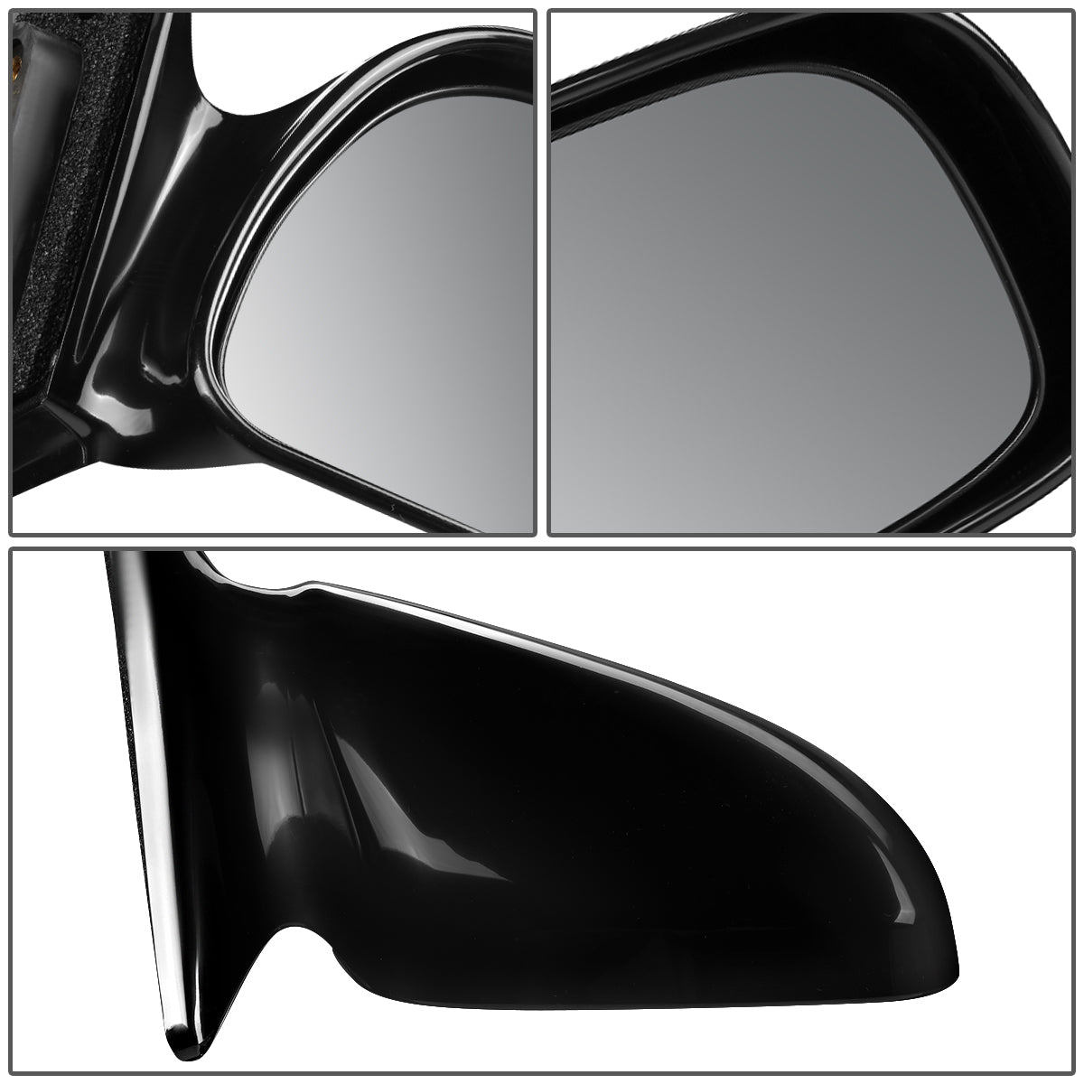 RETROVISOR MIRROR - OEM - 99-03 TOYOTA SOLARA - POWERED - BLACK MATERIAL - RIGHT