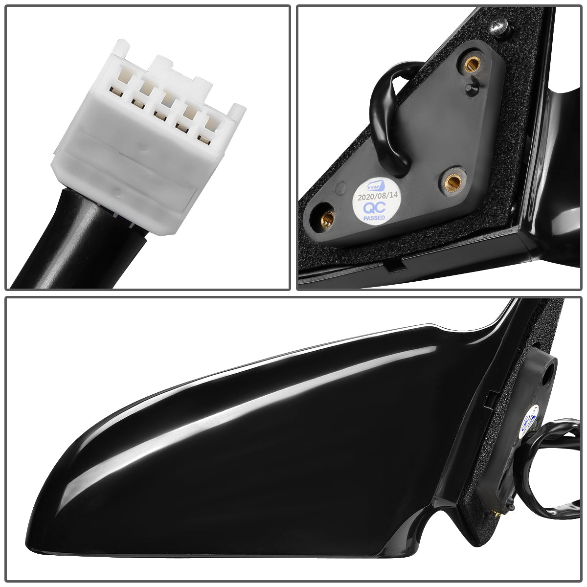 RETROVISOR MIRROR - OEM - 99-03 TOYOTA SOLARA - POWERED - HEATED - BLACK MATERIAL - RIGHT