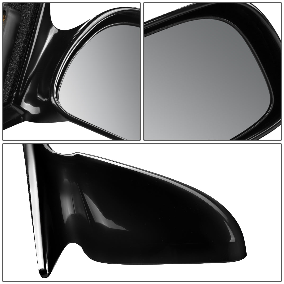 RETROVISOR MIRROR - OEM - 99-03 TOYOTA SOLARA - POWERED - HEATED - BLACK MATERIAL - RIGHT
