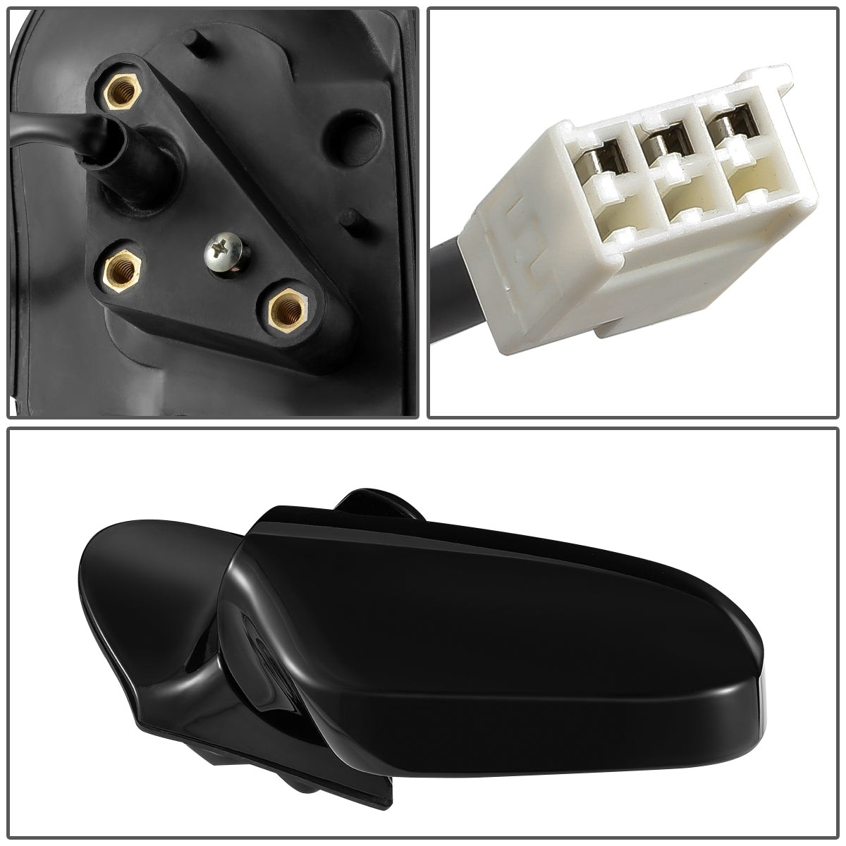 RETROVISOR MIRROR - OEM - 00-05 TOYOTA CELICA - POWERED - FOLDING - BLACK - RIGHT