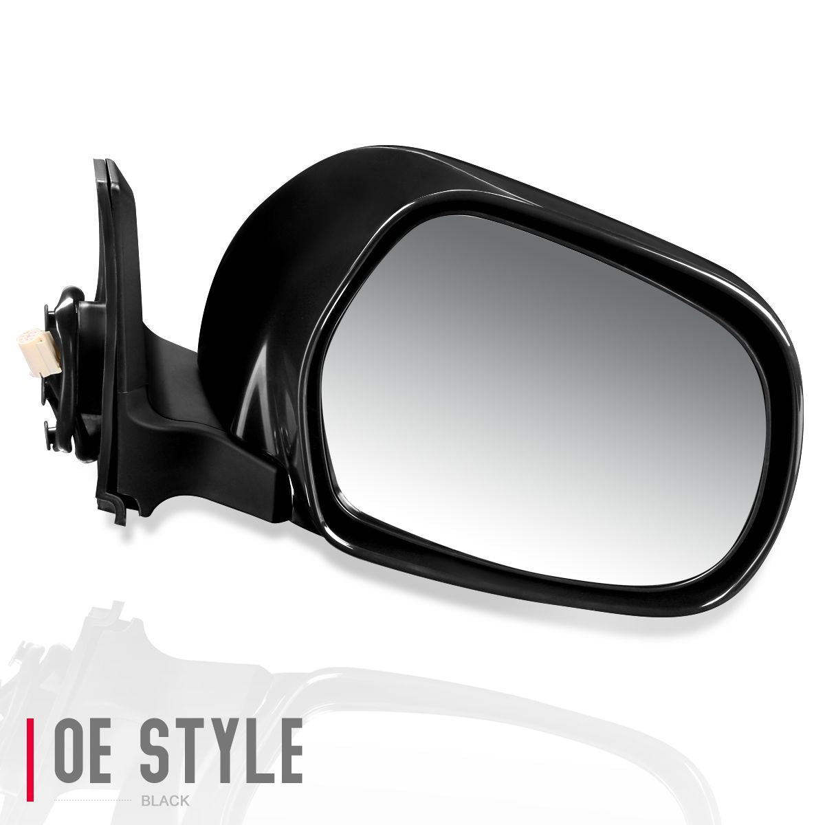 RETROVISOR MIRROR - OEM - 03-09 TOYOTA 4RUNNER - POWERED - PAINTABLE - BLACK - RIGHT