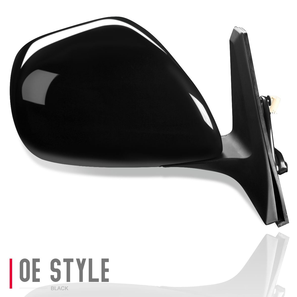 RETROVISOR MIRROR - OEM - 03-09 TOYOTA 4RUNNER - POWERED - PAINTABLE - BLACK - RIGHT