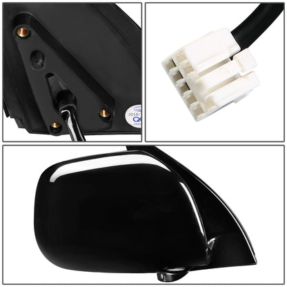 RETROVISOR MIRROR - OEM - 01-07 TOYOTA HIGHLANDER - POWERED - PAINTABLE - BLACK - RIGHT