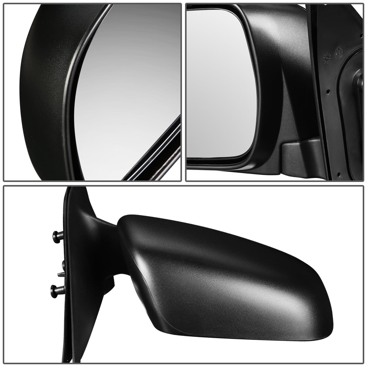 RETROVISOR MIRROR - OEM - 05-11 TOYOTA TACOMA - MANUAL - TEXTURED - BLACK - RIGHT