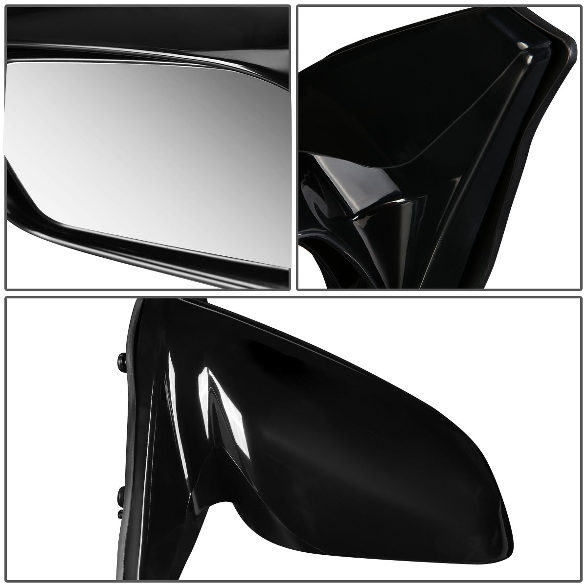 RETROVISOR MIRROR - OEM - 03-08 TOYOTA MATRIX / 03-08 PONTIAC VIBE - POWERED - PAINTABLE - BLACK - RIGHT