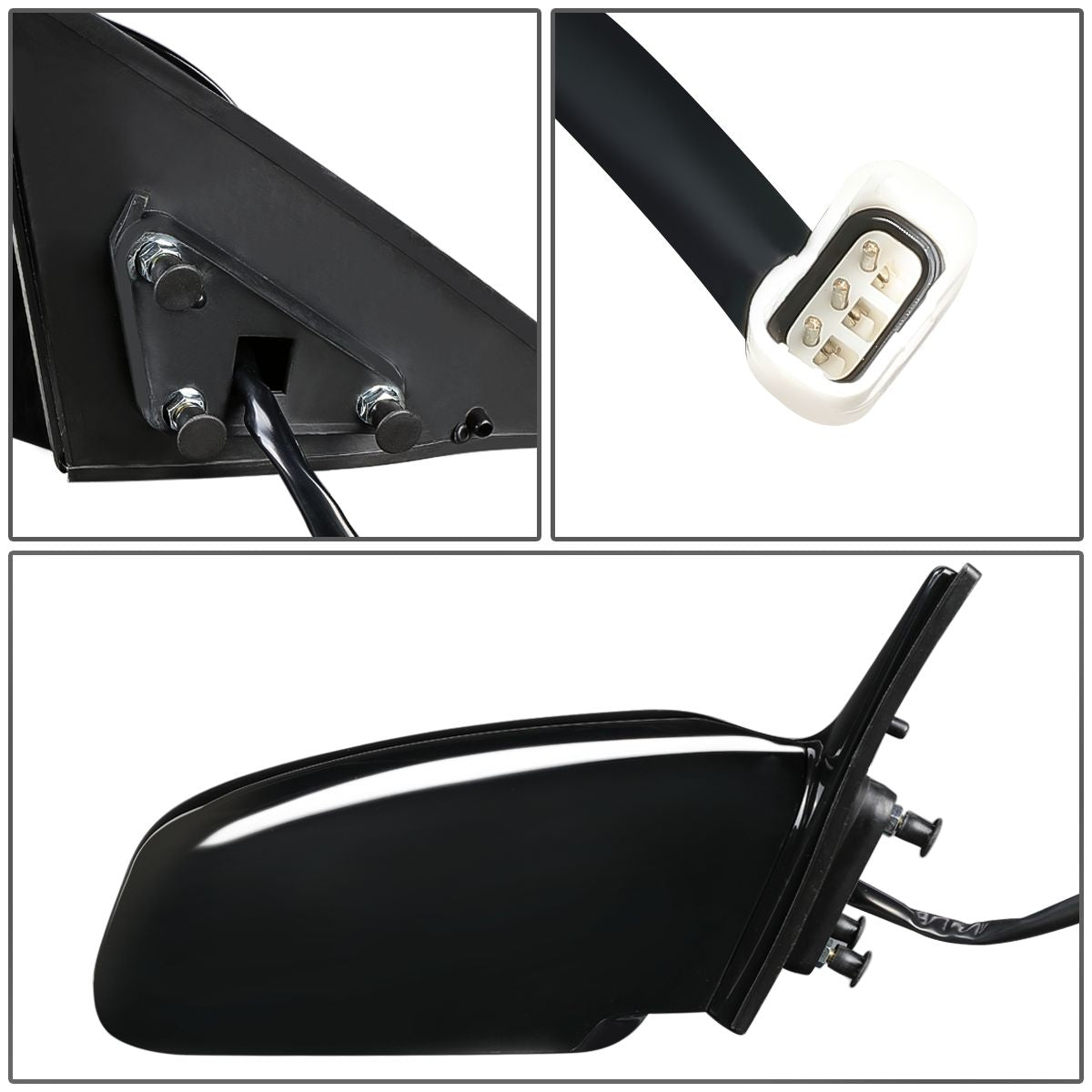 RETROVISOR MIRROR - OEM - 02-06 TOYOTA CAMRY - POWERED - PAINTABLE - BLACK - RIGHT