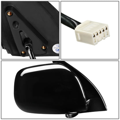 RETROVISOR MIRROR - OEM - 01-07 TOYOTA HIGHLANDER - POWERED - HEATED - PAINTABLE - BLACK - RIGHT