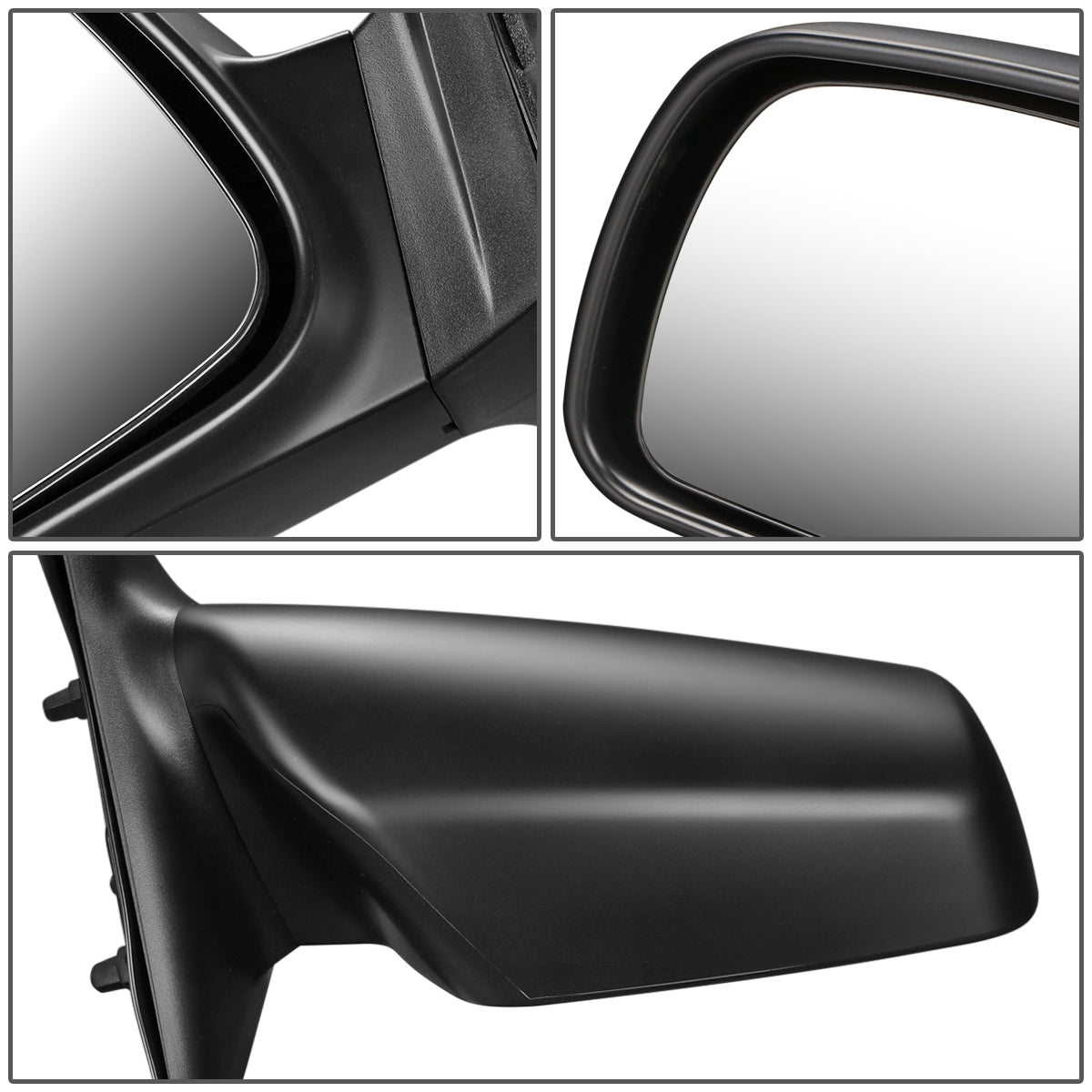 RETROVISOR MIRROR - OEM - 07-11 TOYOTA CAMRY - POWERED - BLACK MATERIAL - RIGHT