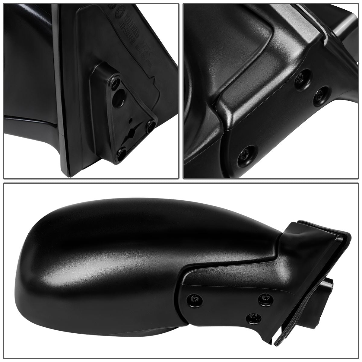 RETROVISOR MIRROR - OEM - 96-00 TOYOTA RAV4 - MANUAL - PAINTABLE - BLACK - RIGHT