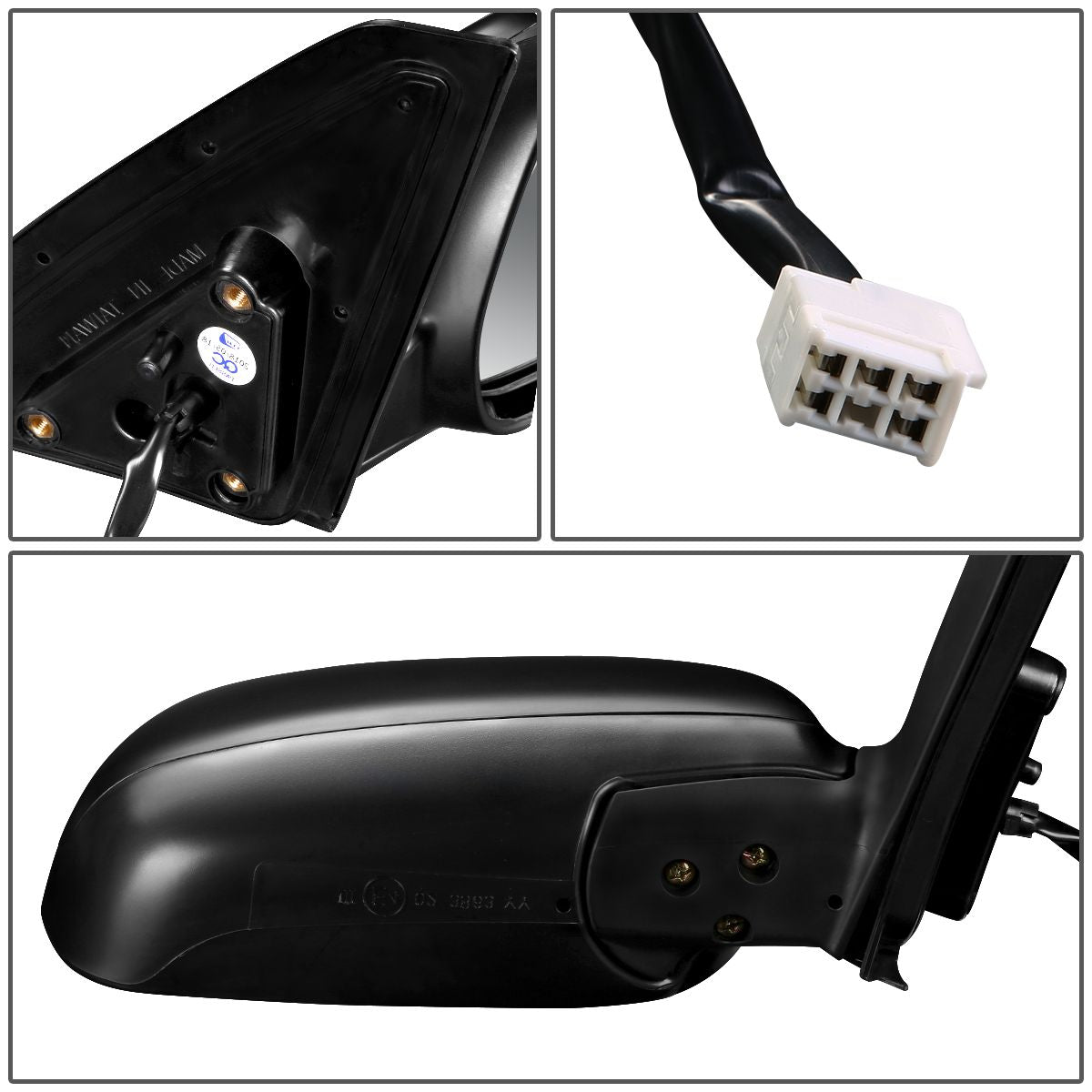 RETROVISOR MIRROR - OEM - 01-05 TOYOTA RAV4 - POWERED - HEATED - PAINTABLE - BLACK - RIGHT