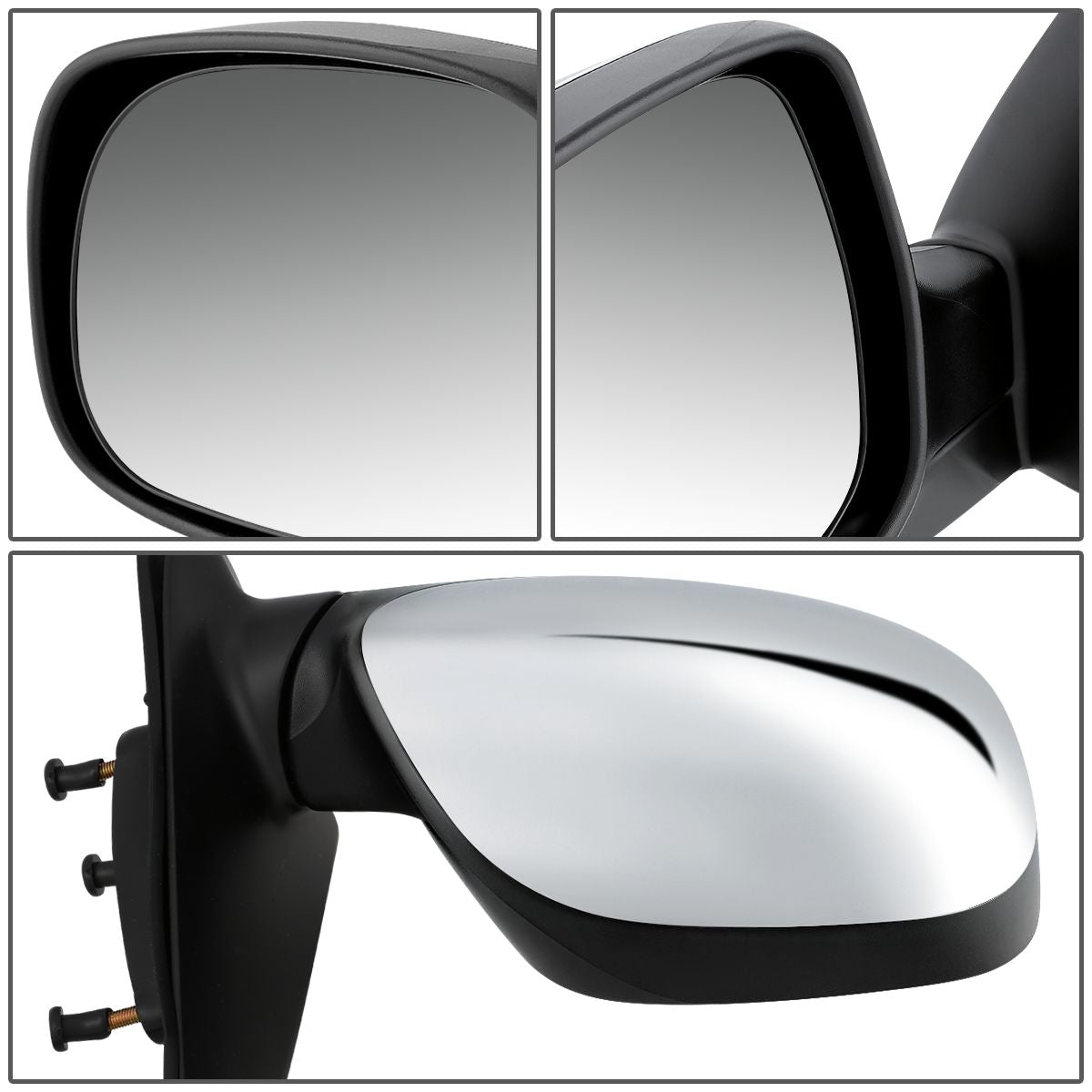 RETROVISOR MIRROR - OEM - 04-06 TOYOTA TUNDRA CREW CAB - POWER MIRROR ADJUSTMENT - W/O HEAT - CHROME - RIGHT