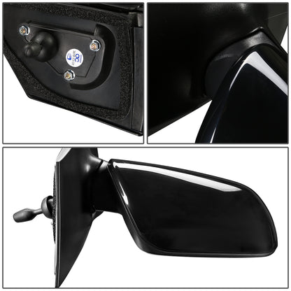 RETROVISOR MIRROR - OEM - 07-12 TOYOTA YARIS SEDAN - MANUAL - TEXTURED - BLACK - RIGHT