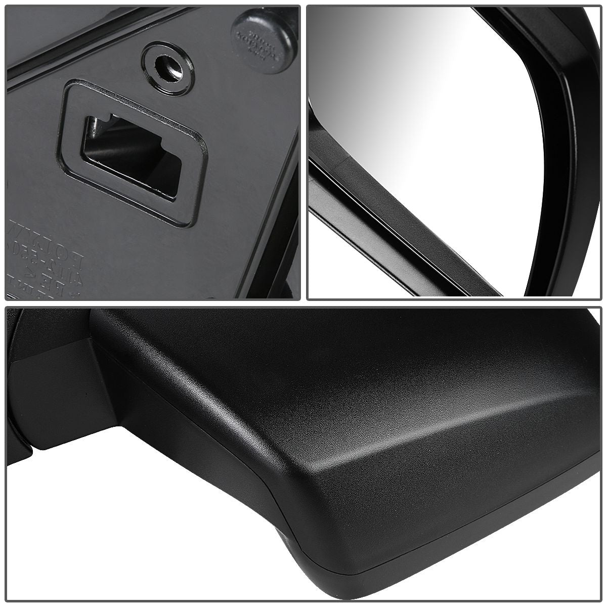 RETROVISOR MIRROR - OEM - 07-13 TOYOTA TUNDRA / 08-13 TOYOTA SEQUOIA - MANUAL - TEXTURED - BLACK - RIGHT